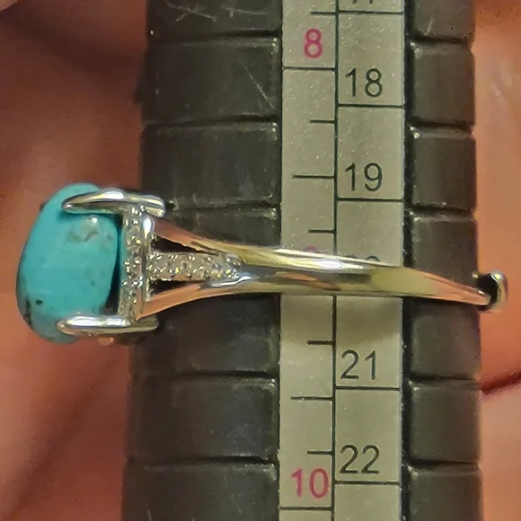 Natural Turquoise Women Ring Size 7-9.5 / LOT T1 - Picture 7 of 7